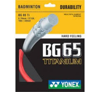 Yonex Badminton BG65TI Red Restring